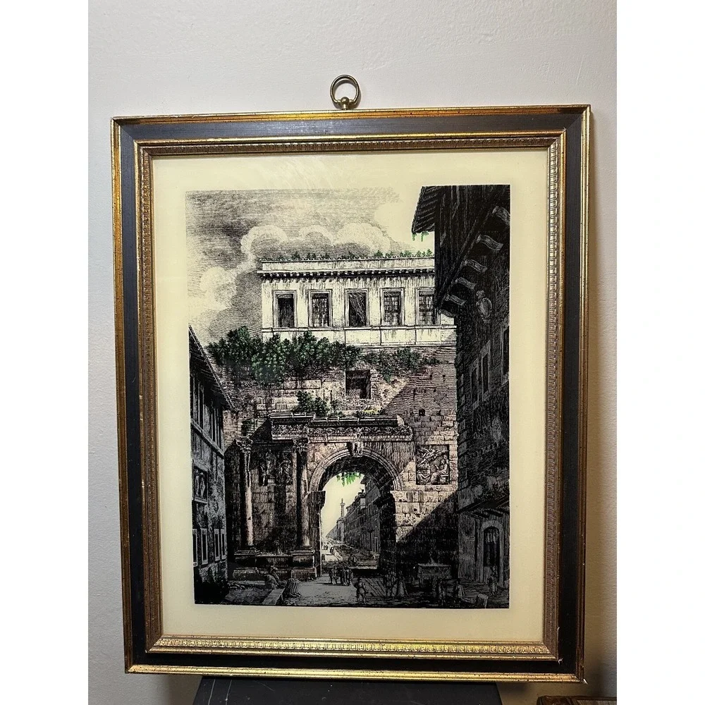 Vintage Turner‎ Wall Accessory, Glass Lithograph, 